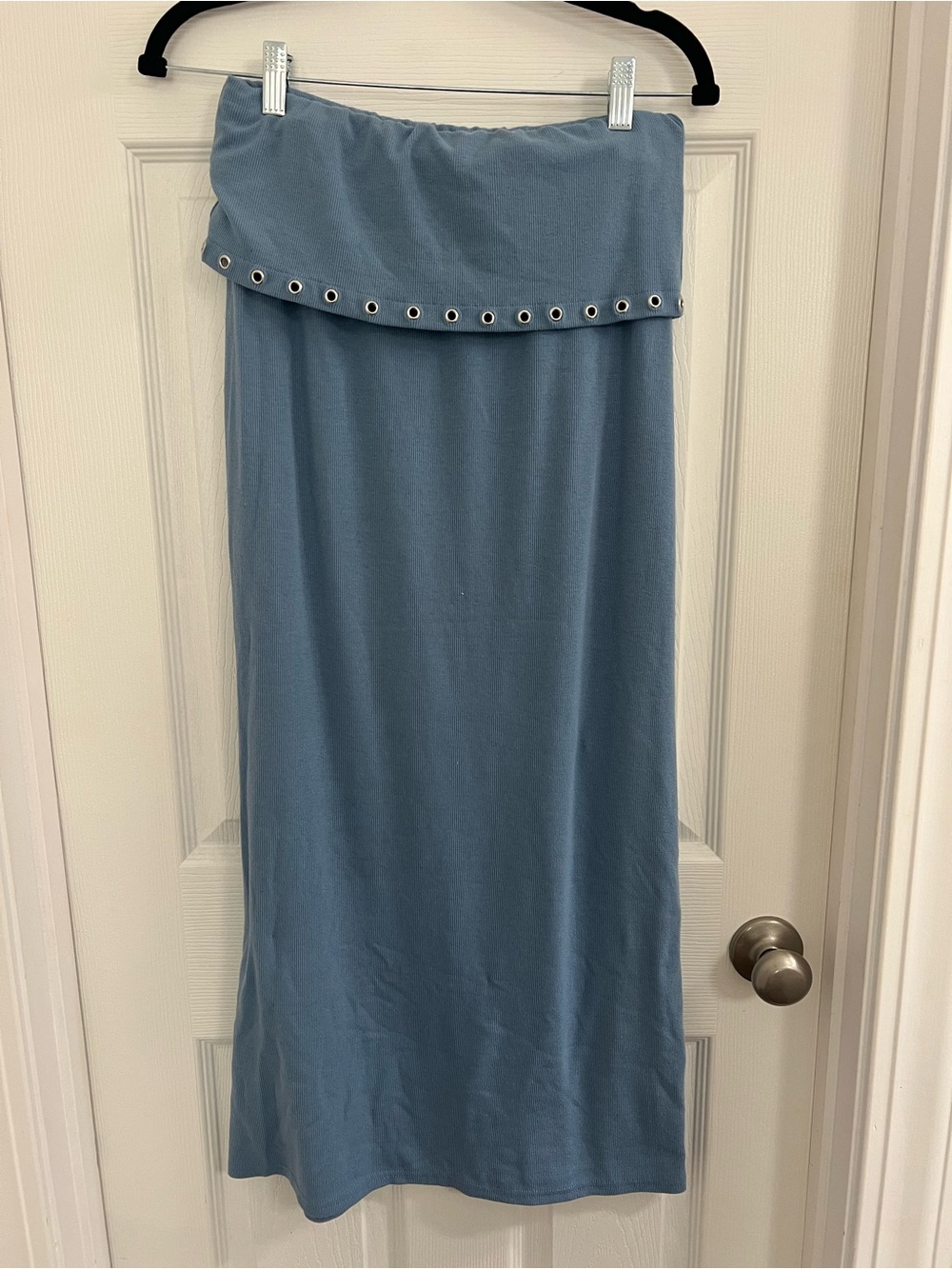 Blue Grommet Detail Max Skirt